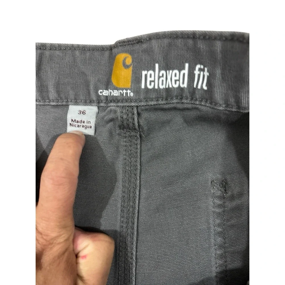CARHARTT shorts MENS 36 GRAY camping hiking work wear RELAXED FIT